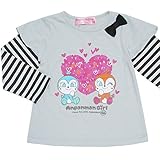 2016年 秋冬 アンパンマンガール ドキンちゃん コキンちゃん フェイクレイヤード リボン付き 長袖Ｔシャツ Anpanman Girl グレー◇90cm