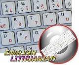 MAC ENGLISH-LITHUANIAN KEYBOARD STICKERS WHITE BACKGROUND FOR DESKTOP, LAPTOP AND NOTEBOOK