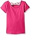 Dream Star Girls' Short Sleeve City Screen Tee with Printed Bow Back