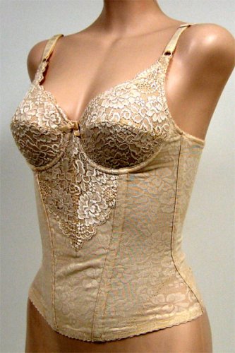 Venus Nude Corset Bustier Bodysuit Bra #3955 sz 38B