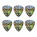 Triceratops T-Rex Stegosaurus Jurassic Dinosaurs Novelty Guitar Picks Medium Gauge - Set of 6
