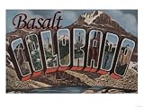 Basalt, Colorado - Large Letter Scenes Giclee Poster Print