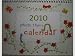 2010 Photo Frame Wall Calendar - Whimsical Theme