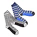 Women and Girls Valued Trouser Socks 6-Pair Crew Socks (Thin Stripe)