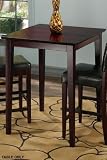 51pEwxiK9HL. SL160  Leather Club Counter height Pub Table, COUNTER, DARK BROWN
