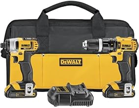 DEWALT DCK285C2 20-Volt MAX Li-Ion Compact 1.5 Ah Hammer Drill and Impact Combo Kit