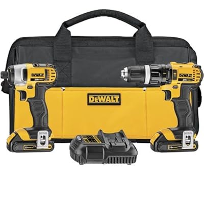 DEWALT DCK285C2 20-Volt MAX Li-Ion Compact 1.5 Ah Hammer Drill and Impact Combo Kit DEWALT DCK285C2 20-Volt MAX Li-Ion Compact 1.5 Ah Hammer Drill and Impact Combo Kit