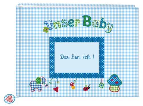 Unser Baby (hellblau). Gro&szlig;es Stoff-Fotoalbum