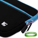 Double Woven Neoprene Black with Blue Trim MacBook Sleeve with Extra Pocket For All Models of the 13 Inch Macbook Pro (MC700LL/A , MC724LL/A , MC374LL/A ) + VanGoddy Live * Love* Love Wrist Band!!!