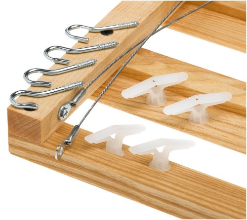 J.K. Adams 24-Inch-by-13-Inch Hardwood Hanging Stemware Rack, 18-24 Stem Capacity