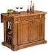Cottage Oak Hardwood Breakfast Bar Kitchen Island