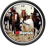 HORSES ~Wall Clock~ animal horse lover farmer farm gift