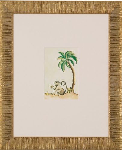 Green Frog Art Ribbit Framed Art, Monkey