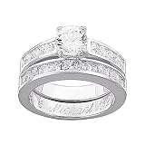 Personalized Sterling Silver Two-Piece Engraved Wedding Set - Wedding Gifts