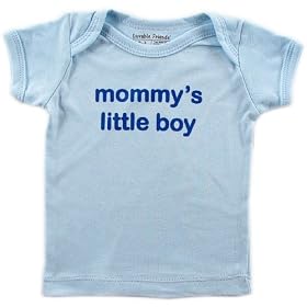 Luvable Friends Tee Top Mommy's Little Boy, Blue 3-6 Months