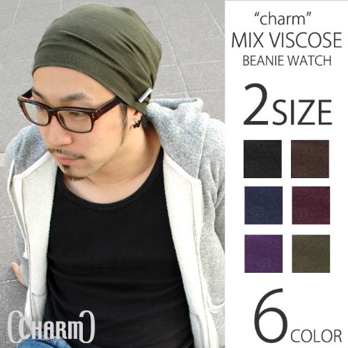 【帽子】 "charm"  mix  ビスコース サマー ビーニー ワッチ 〈オールシーズン〉 〈帽子〉