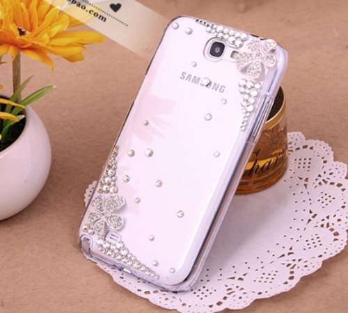 Flower Bling 3d Diamond Crystal Hard Back Cover Case for Samsung Galaxy Note 1 N7000 I9220 I717