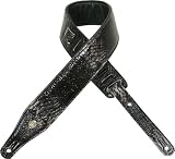 Levy's Leathers PC17ES-BLK Immitation Electric Snake Leather Guitar Strp
