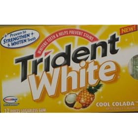 Trident White Cool Colada Chewing Gum 36-12 Packs