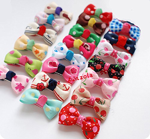 Lace Kenzola 20pc Toddler Mini Bow Hair Barrettes Set
