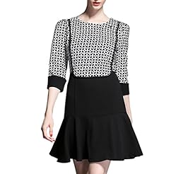 A-line  Polyester/Spandex Winter Plaid Print  Dress With Ruffles