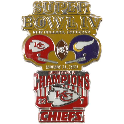 Kansas City Chiefs Historic Super Bowl Pins - Super Bowl IV