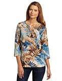 Alfred Dunner Women's Leaf Print Top