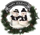 Chicago White Sox Team Snowman Christmas Wreath