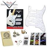Fender Custom Shop Custom '69 Guitar Pickups With Stratocaster Accessories Pack - Includes: Pearl White Pickguard, 5-way Switch, 3 250k Volume Pots, Guitar Polish & GO-DPS Polishing Cloth