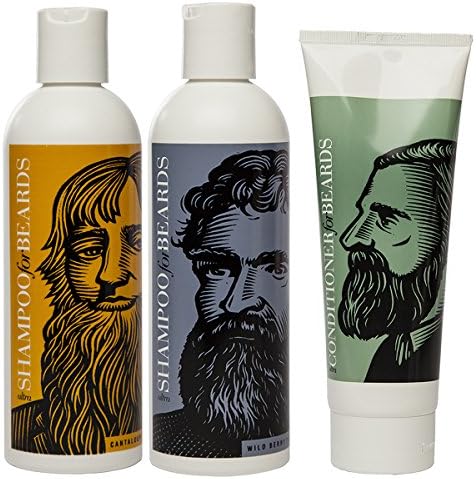 Beardsley and Company Beard Care Products (Shampoo Set Plus Conditioner - Holiday Gift Pack)