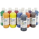 Sax True Flow Acrylic Paint - Pint - Set of 12 - Assorted Colors
