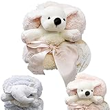 (ベアフット ドリームス)BAREFOOT DREAMS ベビーブランケット バディドール B516 Buddie Doll ゾウ (BLUE) [並行輸入品]