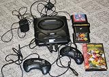 Sega Genesis 2 Console with 2 Controllers and 4 Games