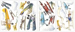 Vintage Planes Airplanes Biplanes Wall Stickers Decor