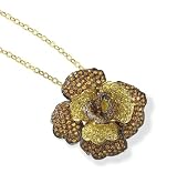 18k Gold Orange and Yellow Sapphire Flower Pendant with Diamonds 51pFbfCXzZL. SL160 18k Gold Orange and Yellow Sapphire Flower Pendant with Diamonds