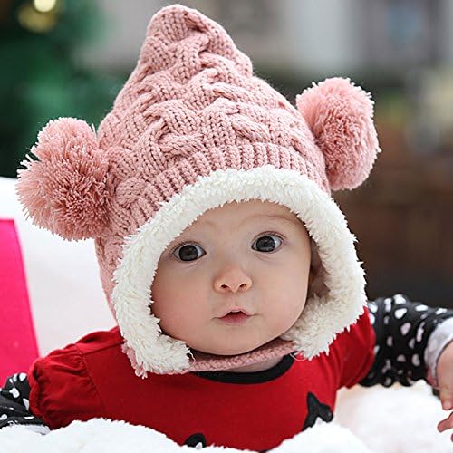 Xiaonibang Hy08 Baby Toddler Kids Cute Hat Wool Knitted Winter Warm Cap