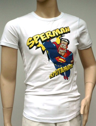 De Puta Madre De Puta 69 k.T-Shirt sperman weiß Gr.M