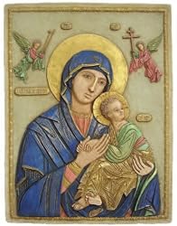 Our Lady of Perpetual Help Wall Relief, Blue Cloak