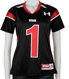 Utah Utes -No. 1- Women's Black Under Armour Performance Replica Jersey