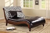 Coaster Company Zebra Animal Print Chaise Lounge