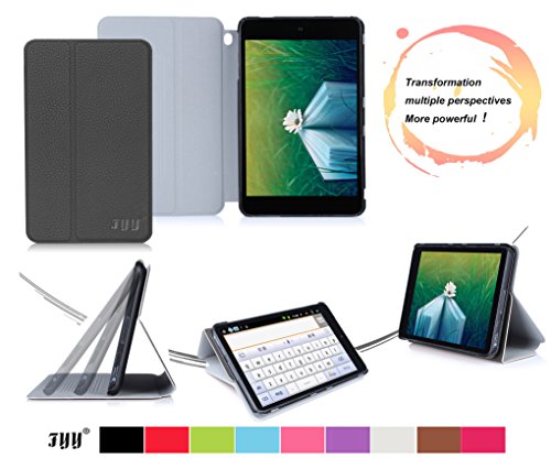 FYY Ultra Slim Magnetic Smart Cover Multi-Angle Folio Case for Dell Venue 7 Black