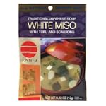 San-J White Miso Soup Envelopes, 0.42-Ounce Envelopes (Pack of 36)