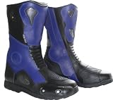 Produkt-Bild: Motorradstiefel Motorrad Racing Sport Touring Stiefel Schwarz/Blau, Schuhgr&ouml;&szlig;e:45