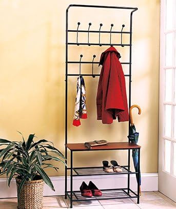 Entryway Bench with Rack