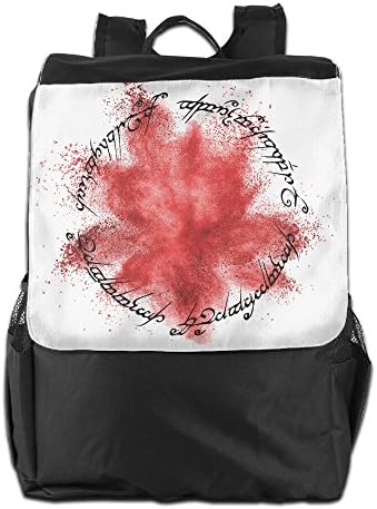 Outdoor Lord Of Ring Letters Circle School Backpack Flap Bag Mens Wide Belts Adjustable