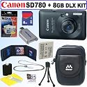 Canon PowerShot SD780IS 12.1 MP Digital Camera (Black) + 8GB Deluxe Accessory Kit