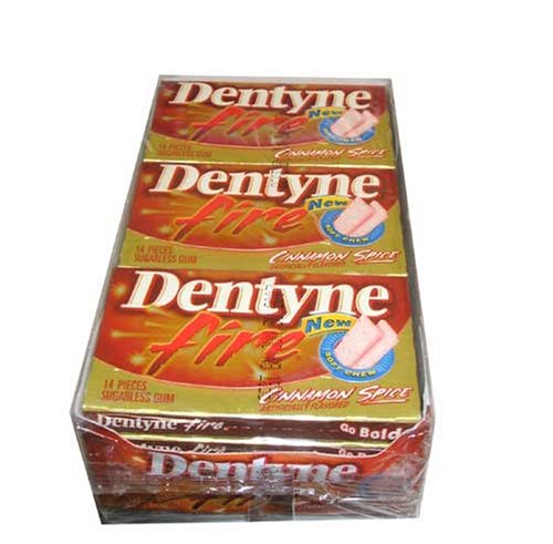 Dentyne Fire Soft Chew Sugarless Gum, Cinnamon Spice, Pieces, 14-count Packs (Pack of 12) by Cadbury Adams