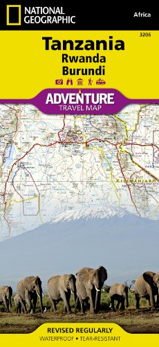 Tanzania, Rwanda,and Burundi (National Geographic Adventure Map)