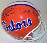 Steve Spurrier and Urban Meyer DUAL Autographed Florida Gators Full Size Replica Helmet with inscriptions