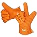 INGG Heat Resistant Silicone Gloves for Cooking, Grill, Barbecue, Baking, Smoking&Potholder-2 colors(orange)